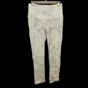 Chico's Zenergy Women Athletic Leggings Sz 0 US 4/6 Gray Tie Dye Activewear Yoga